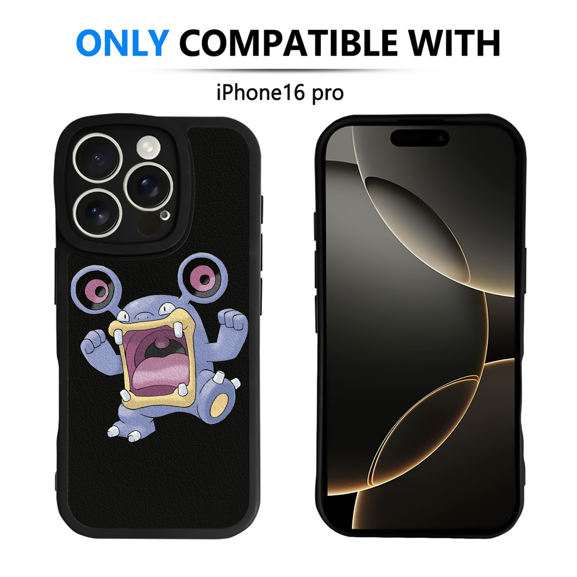 （画像用） ポケットモンスター Pokémon 【iPhone 16シリーズ対応】シリコンスマホケース（レザー調） 材質：シリコン